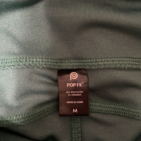 POP Fit Capri Dark Green Leggings Midrise Women’s SMALL - Picture 6 of 6